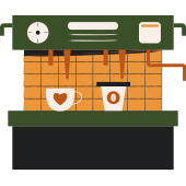 MOHE ilustración cafetera