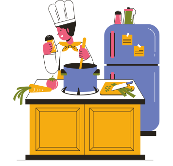 MOHE ilustración cocinar